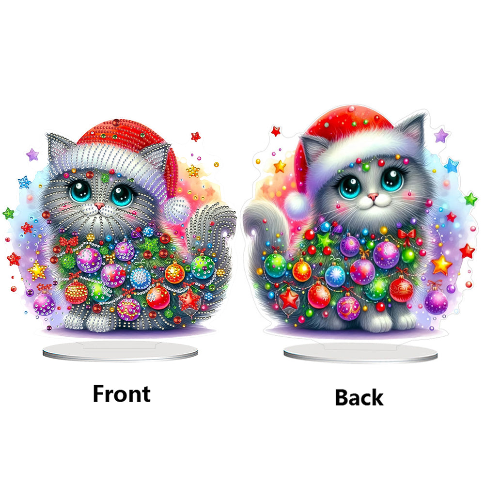 2D Flat Christmas Table Top Diamond Painting Ornament Kits Double-sided Effect