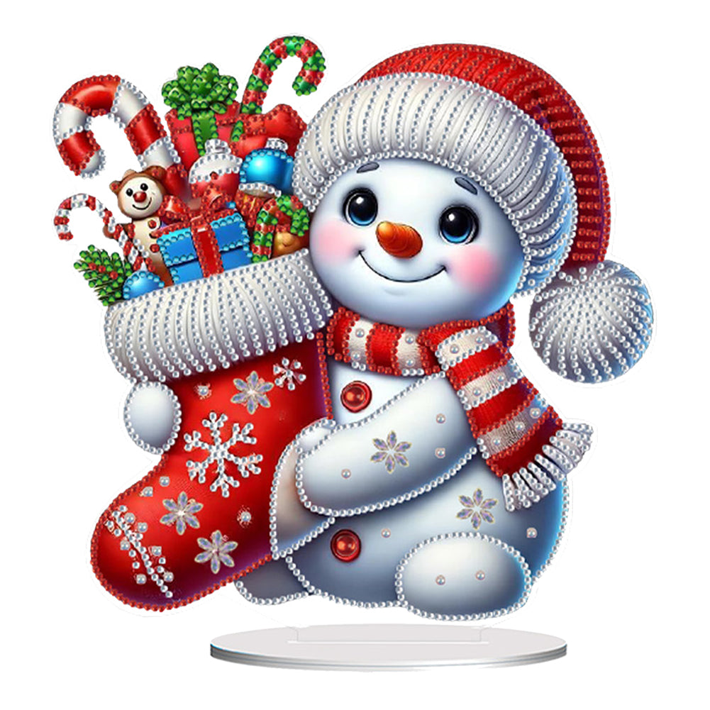 2D Flat Christmas Table Top Diamond Painting Ornament Kits Double-sided Effect