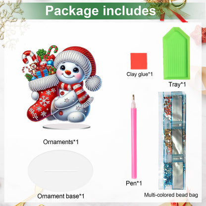 2D Flat Christmas Table Top Diamond Painting Ornament Kits Double-sided Effect