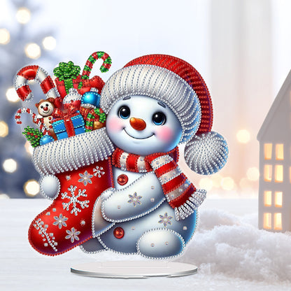 2D Flat Christmas Table Top Diamond Painting Ornament Kits Double-sided Effect