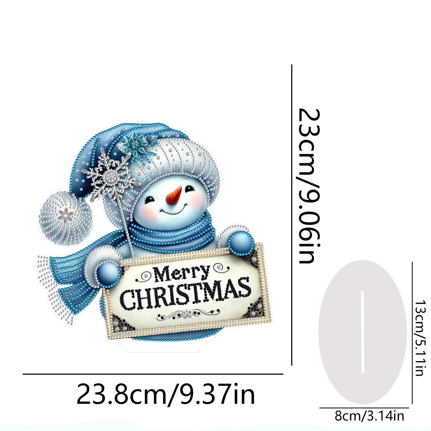 2D Flat Christmas Table Top Diamond Painting Ornament Kits Double-sided Effect