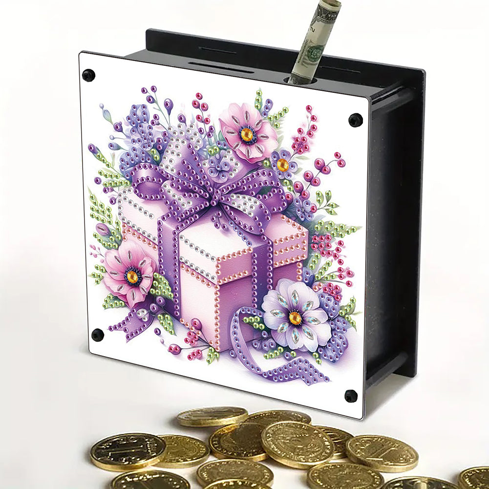 Cat Diamond Painting Money Saving Box Diamond Painting Change Holder Case Decors