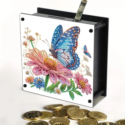 Cat Diamond Painting Money Saving Box Diamond Painting Change Holder Case Decors