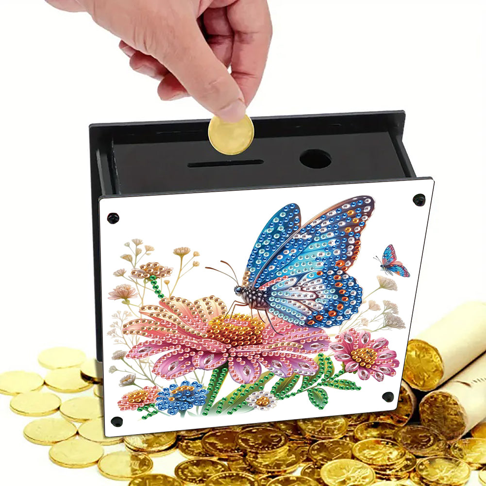 Cat Diamond Painting Money Saving Box Diamond Painting Change Holder Case Decors