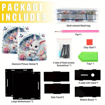 Cat Diamond Painting Money Saving Box Diamond Painting Change Holder Case Decors