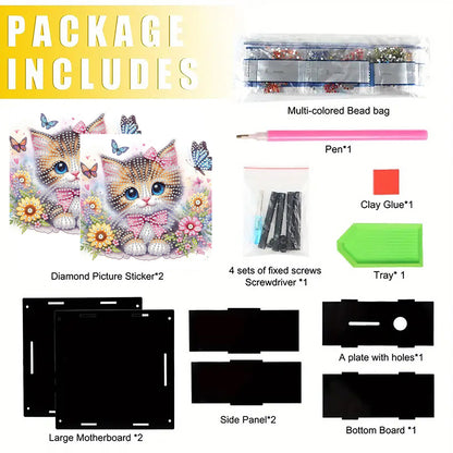 Cat Diamond Painting Money Saving Box Diamond Painting Change Holder Case Decors