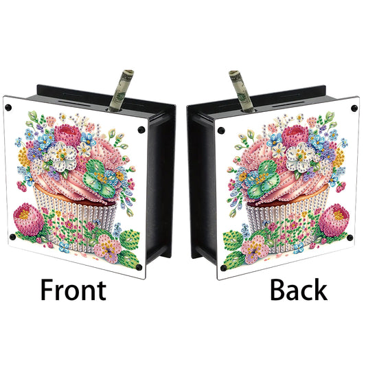 Cat Diamond Painting Money Saving Box Diamond Painting Change Holder Case Decors