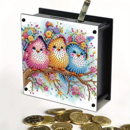 Cat Diamond Painting Money Saving Box Diamond Painting Change Holder Case Decors