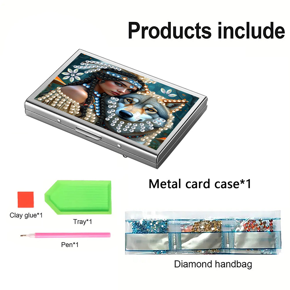 Diamond Painting Credit Card Holder Tree Business Card Holder for Outdoor Travel