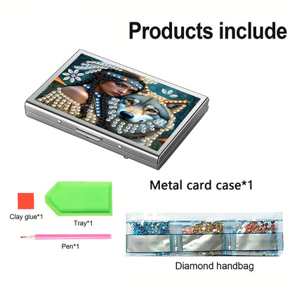 Diamond Painting Credit Card Holder Tree Business Card Holder for Outdoor Travel