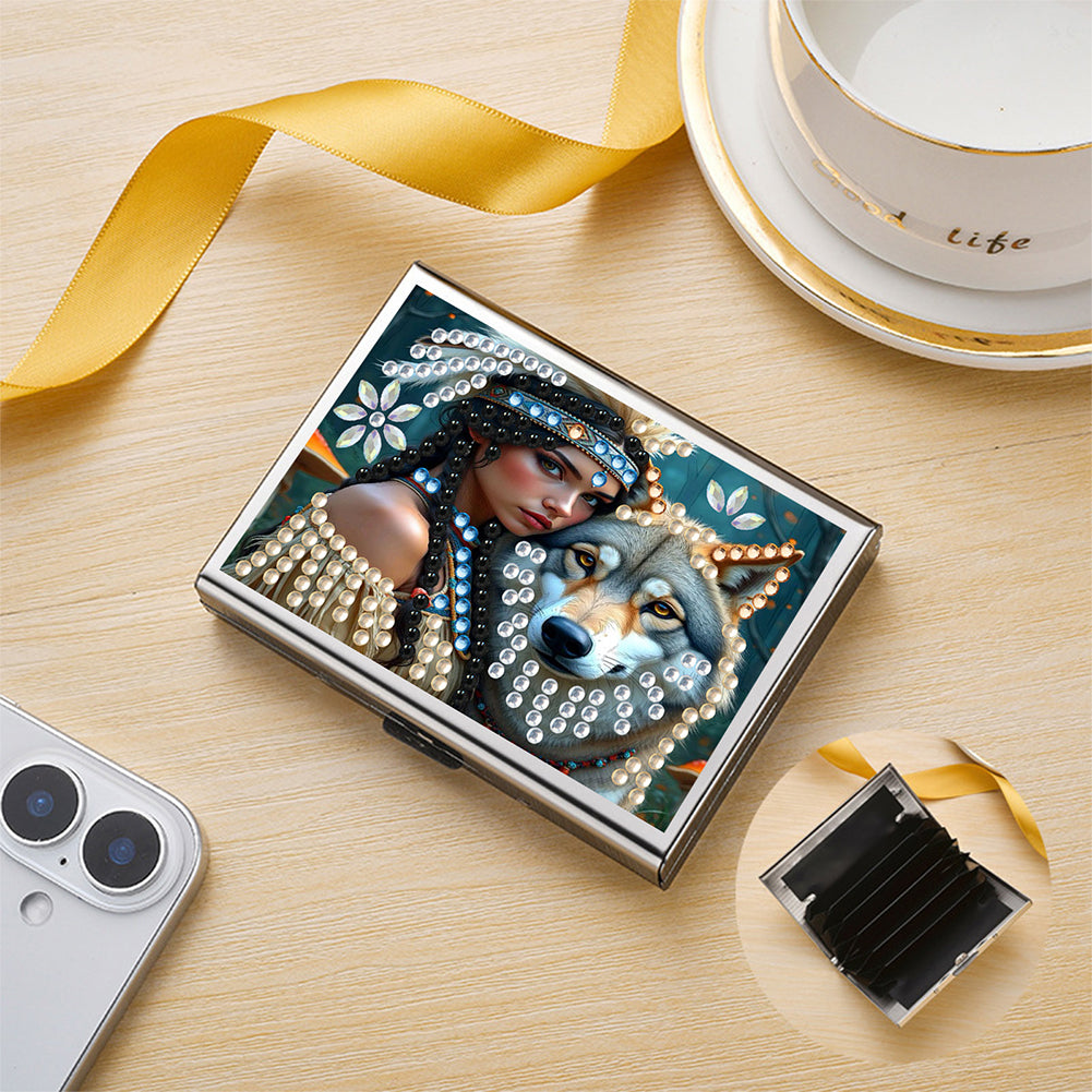 Diamond Painting Credit Card Holder Tree Business Card Holder for Outdoor Travel