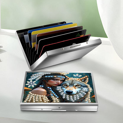 Diamond Painting Credit Card Holder Tree Business Card Holder for Outdoor Travel