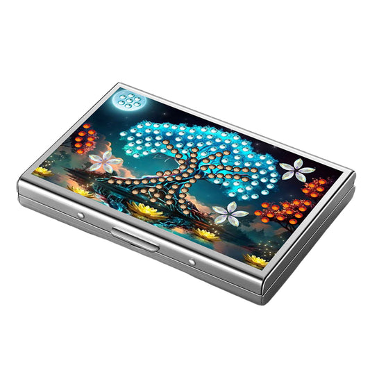 Diamond Painting Credit Card Holder Tree Business Card Holder for Outdoor Travel