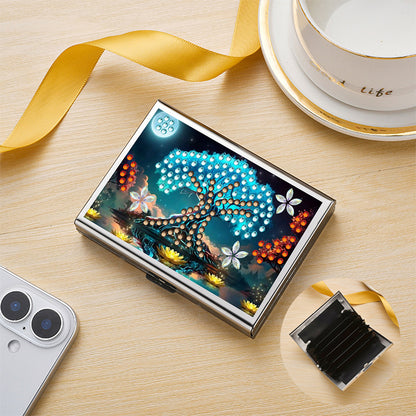 Diamond Painting Credit Card Holder Tree Business Card Holder for Outdoor Travel