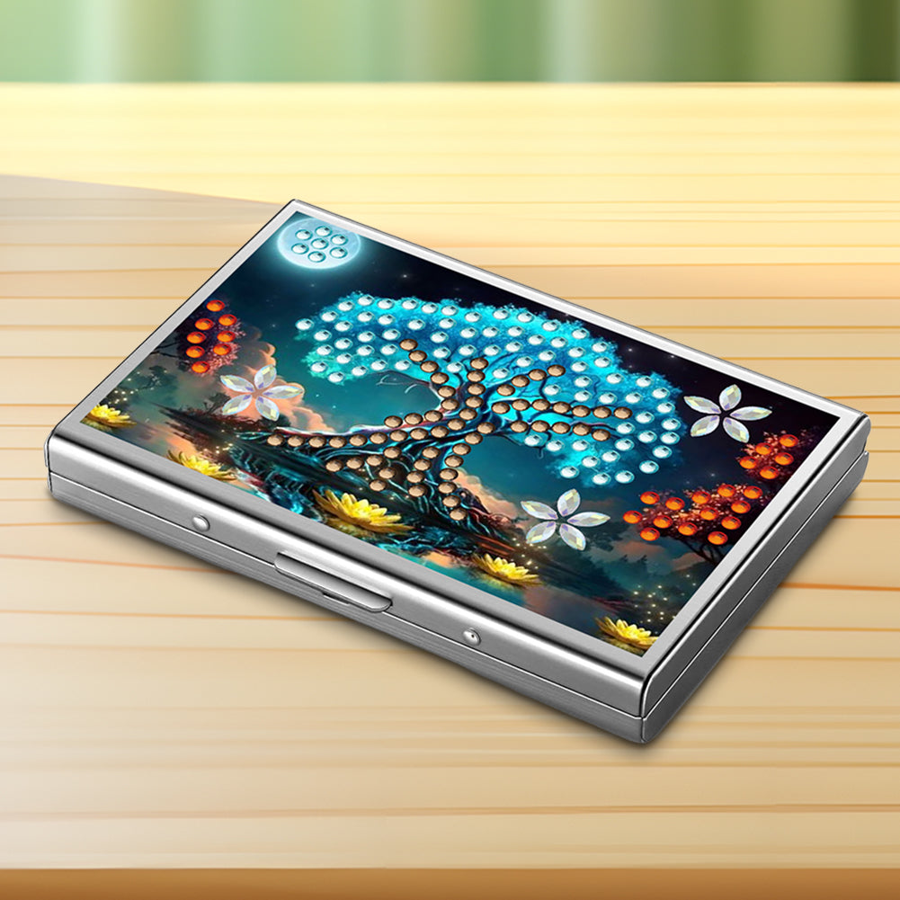 Diamond Painting Credit Card Holder Tree Business Card Holder for Outdoor Travel
