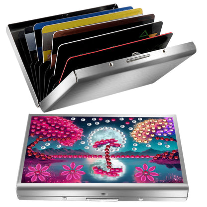 Diamond Painting Credit Card Holder Tree Business Card Holder for Outdoor Travel