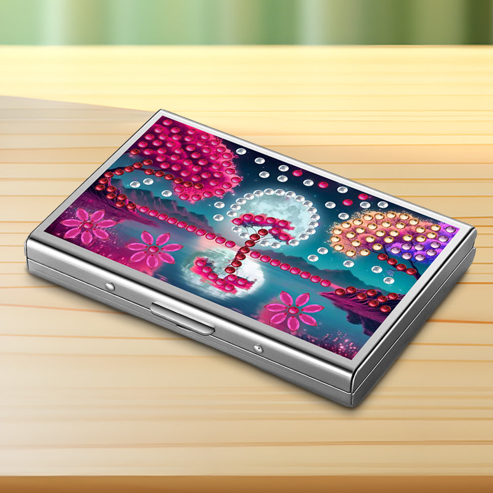 Diamond Painting Credit Card Holder Tree Business Card Holder for Outdoor Travel