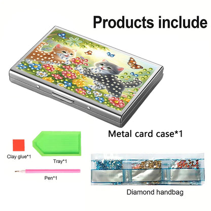 Diamond Painting Credit Card Holder Tree Business Card Holder for Outdoor Travel