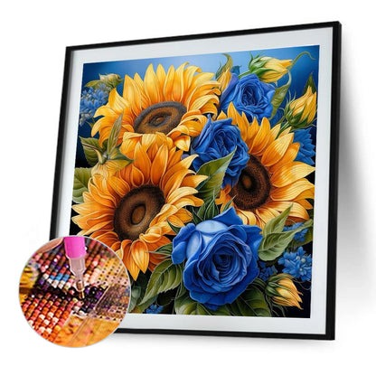 Independence Day Flower Pot Bouquet - Full Round Drill Diamond Painting 30*30CM