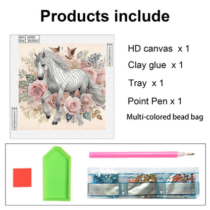 Horse - Special Shaped Drill Diamond Painting 30*30CM