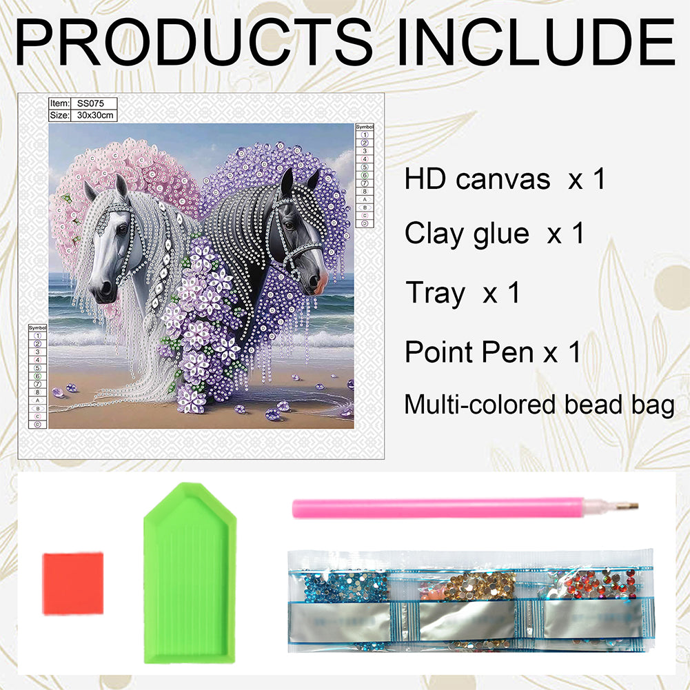 Horse - Special Shaped Drill Diamond Painting 30*30CM