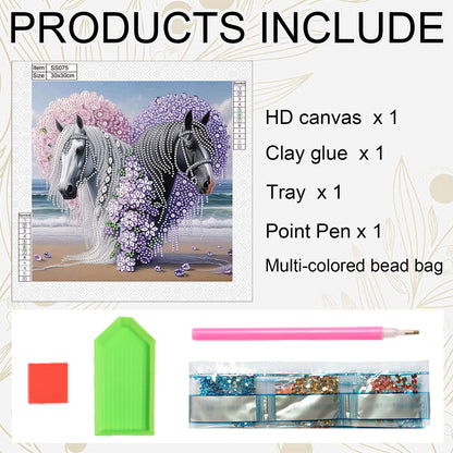 Horse - Special Shaped Drill Diamond Painting 30*30CM