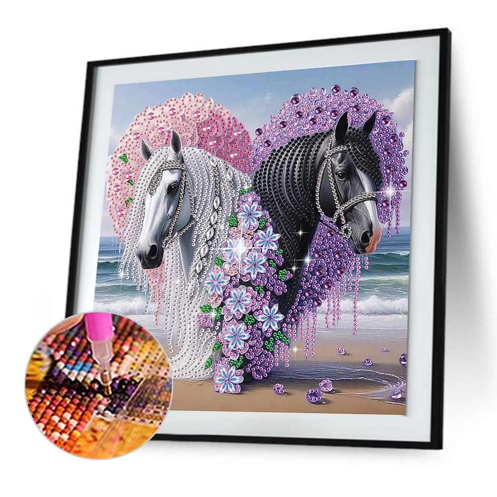 Horse - Special Shaped Drill Diamond Painting 30*30CM