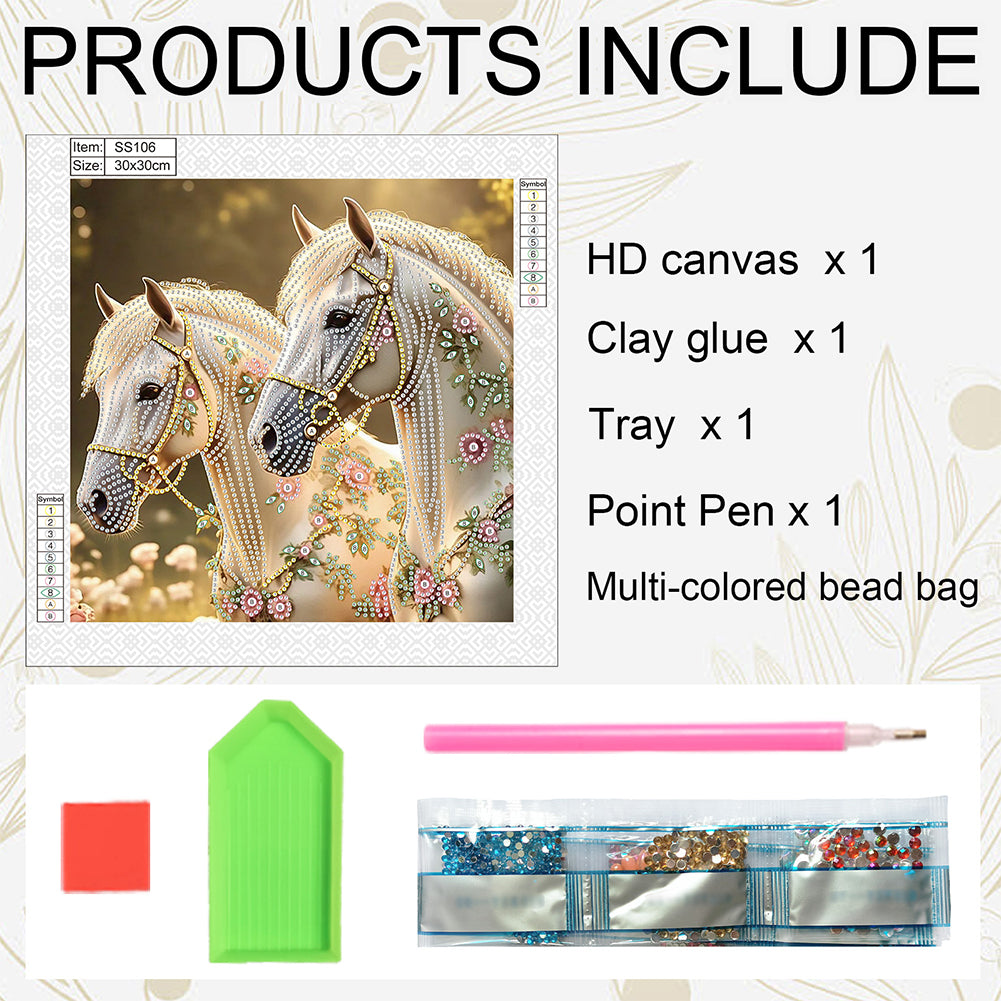 Horse - Special Shaped Drill Diamond Painting 30*30CM