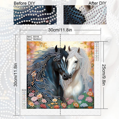 Horse - Special Shaped Drill Diamond Painting 30*30CM