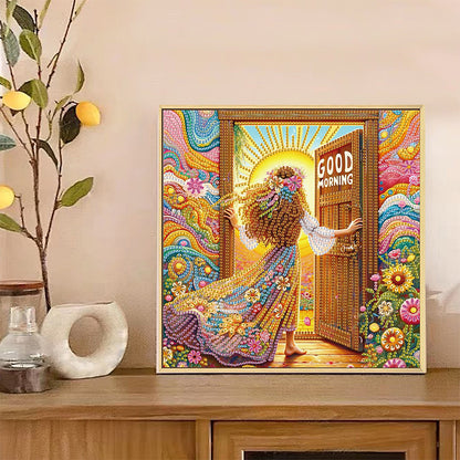 Elegant Girl With Beautiful Skirt - Special Shaped Drill Diamond Painting 30*30CM