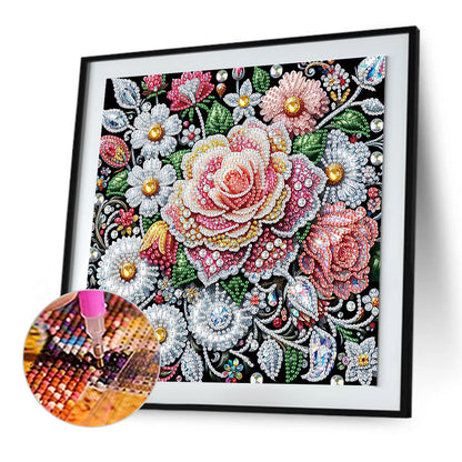 Flower In A Bouquet - Special Shaped Drill Diamond Painting 30*30CM