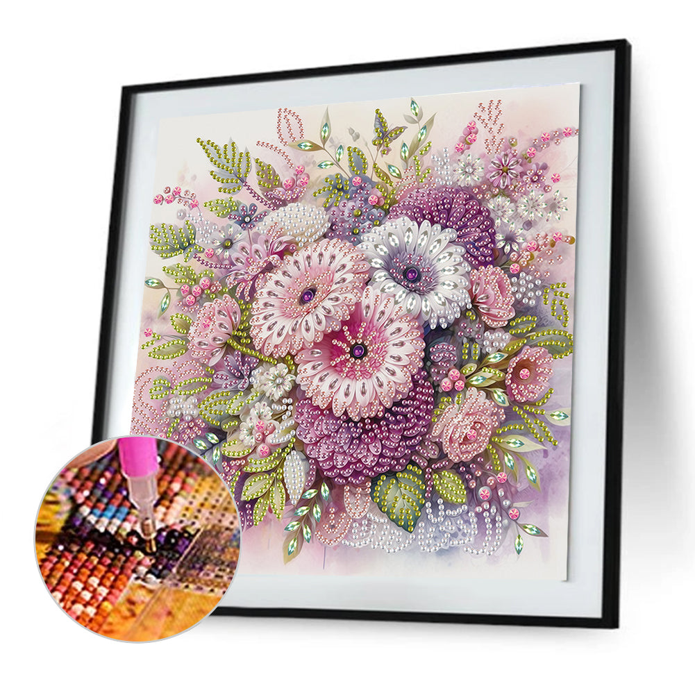 Flower In A Bouquet - Special Shaped Drill Diamond Painting 30*30CM