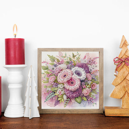 Flower In A Bouquet - Special Shaped Drill Diamond Painting 30*30CM