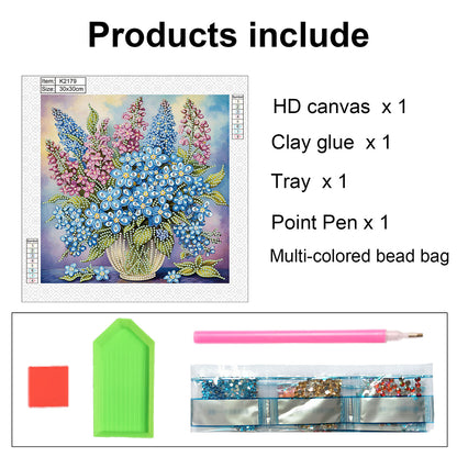 Flower In A Bouquet - Special Shaped Drill Diamond Painting 30*30CM