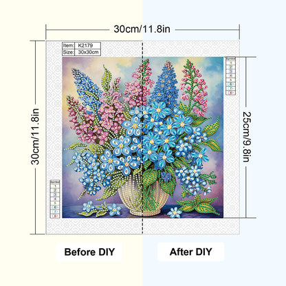 Flower In A Bouquet - Special Shaped Drill Diamond Painting 30*30CM