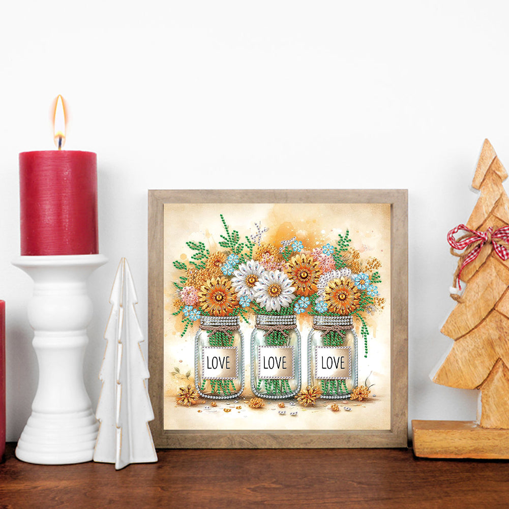 Flower In A Bouquet - Special Shaped Drill Diamond Painting 30*30CM