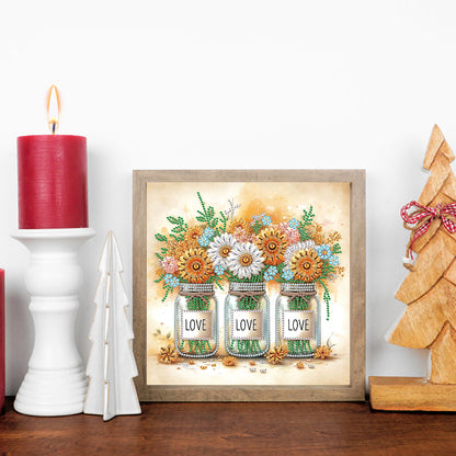 Flower In A Bouquet - Special Shaped Drill Diamond Painting 30*30CM