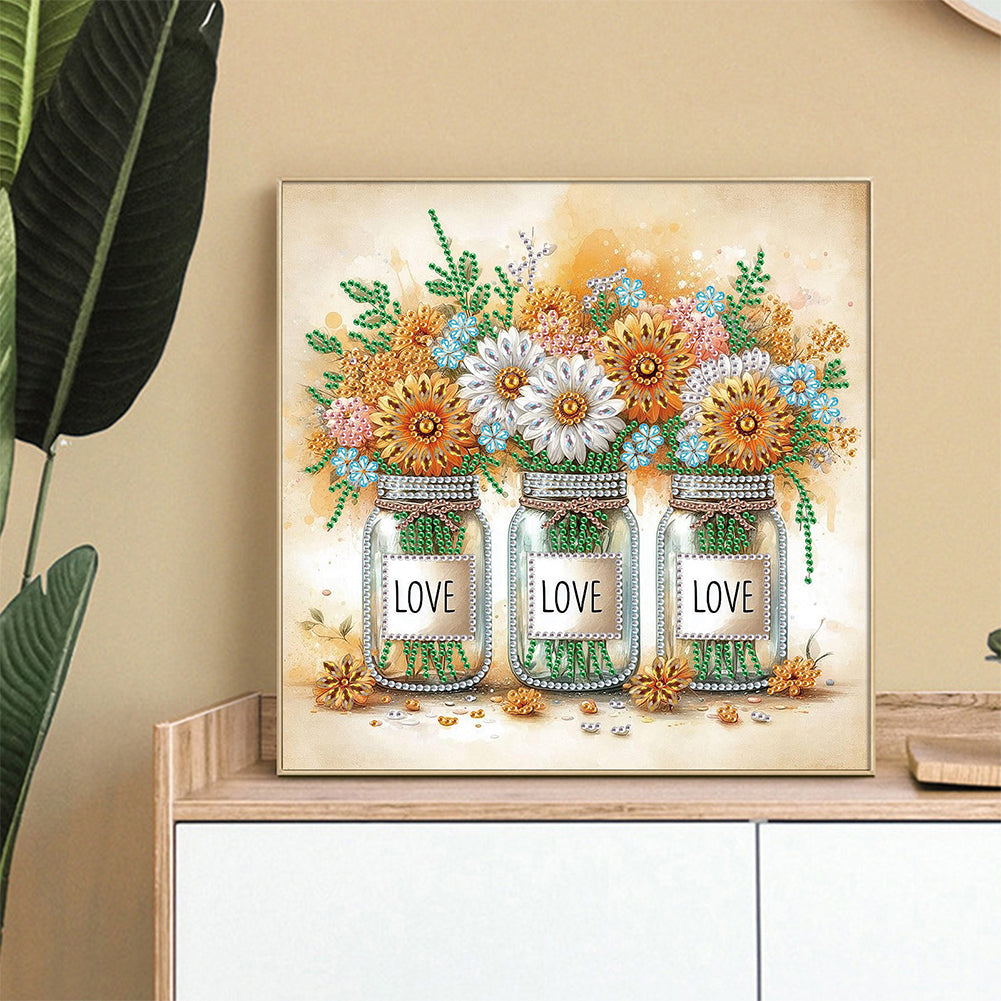 Flower In A Bouquet - Special Shaped Drill Diamond Painting 30*30CM