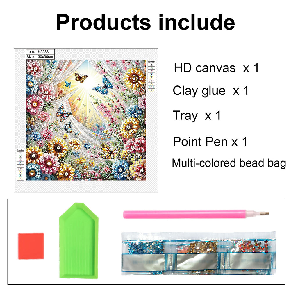 Flower In A Bouquet - Special Shaped Drill Diamond Painting 30*30CM