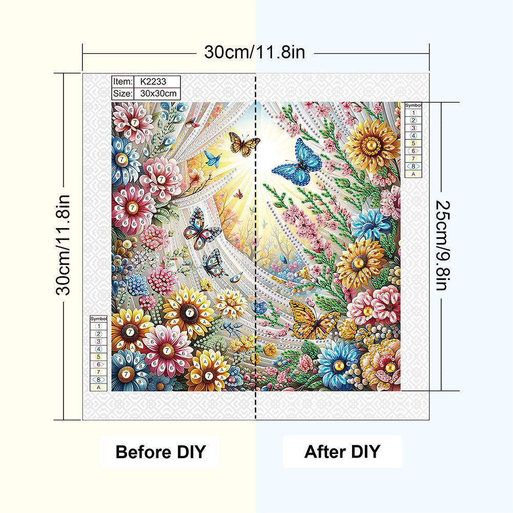 Flower In A Bouquet - Special Shaped Drill Diamond Painting 30*30CM