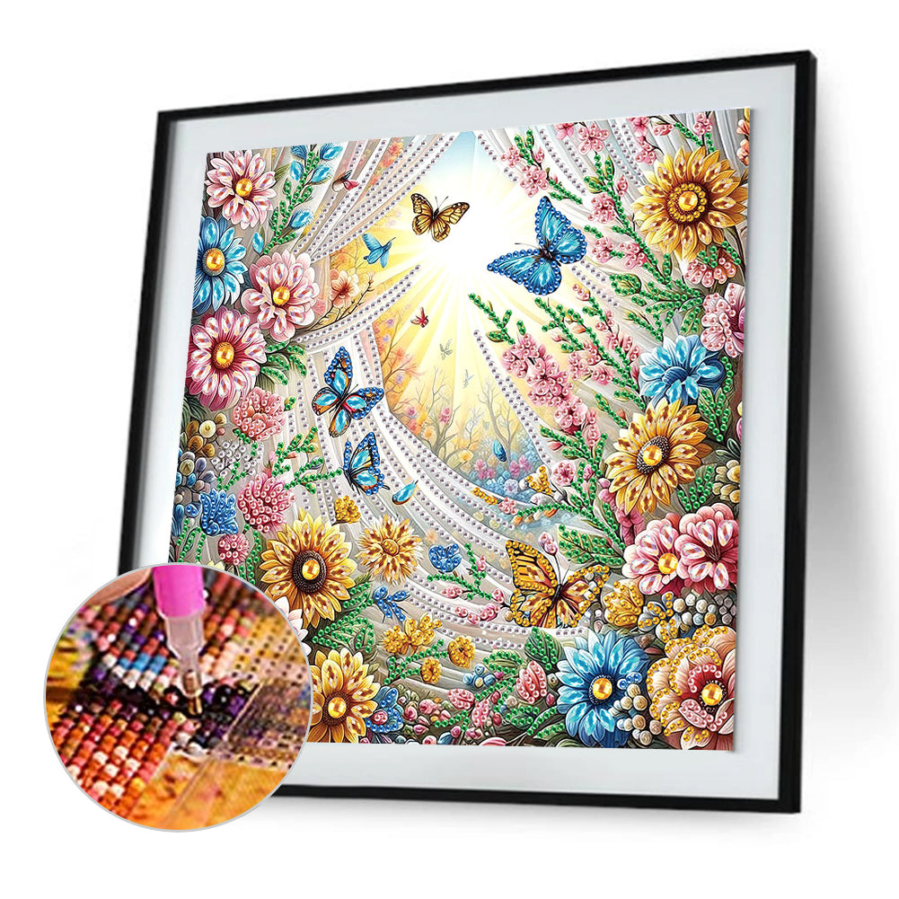 Flower In A Bouquet - Special Shaped Drill Diamond Painting 30*30CM
