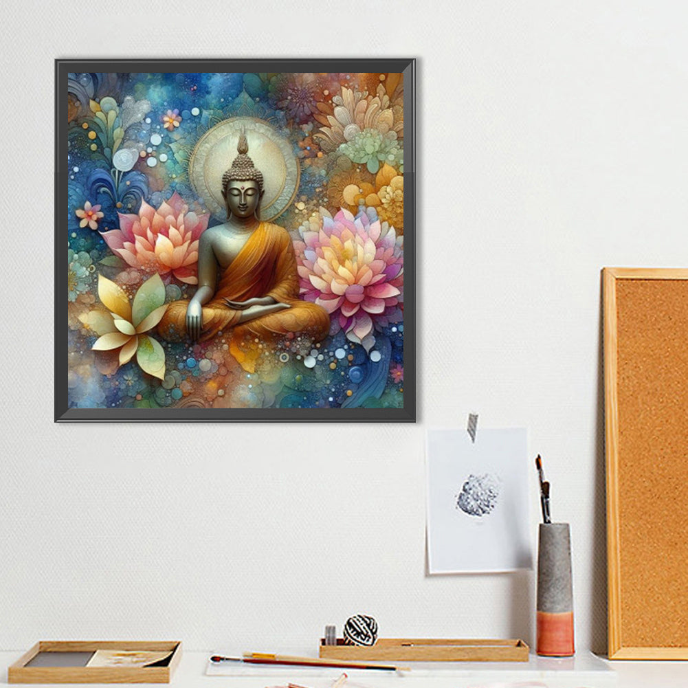 Buddha Statue - Full Round Drill Diamond Painting 40*40CM