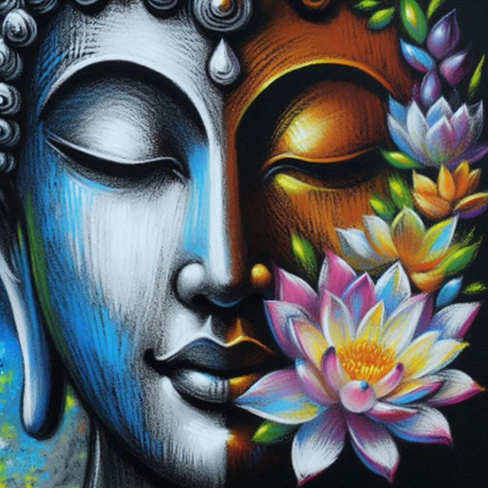 Buddha Statue - Full Round Drill Diamond Painting 40*40CM