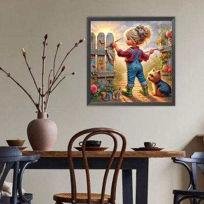 Cute Child - Full Round Drill Diamond Painting 40*40CM