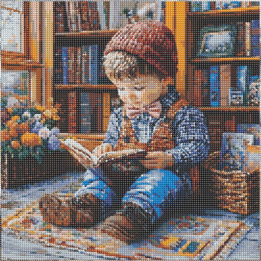 Cute Child - Full Round Drill Diamond Painting 40*40CM