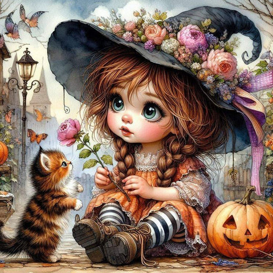 Cute Child - Full Round Drill Diamond Painting 40*40CM