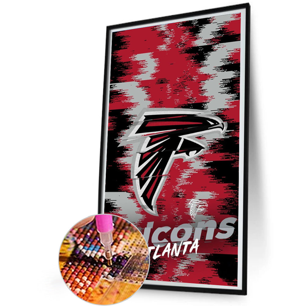 Atlanta Falcons Logo - Full Round Drill Diamond Painting 30*55CM