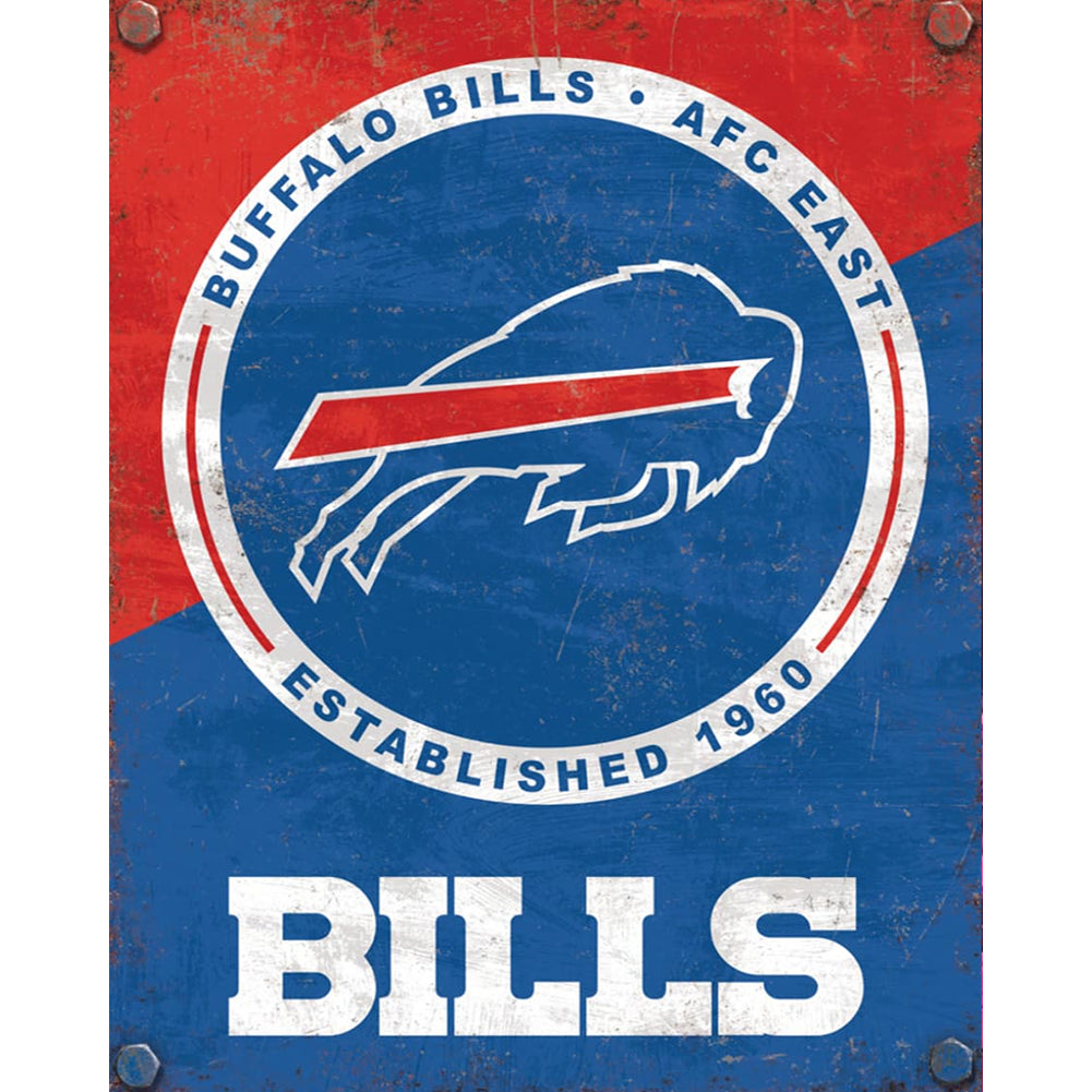 Buffalo Bills Football Team - Full Round Drill Diamond Painting 40*50CM