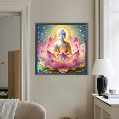 Lotus Buddha - Full Round Drill Diamond Painting 50*50CM