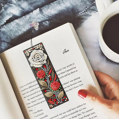 3Pcs Flower Patterns DIY Diamond Painting Art Bookmarks for Reading Enthusiasts